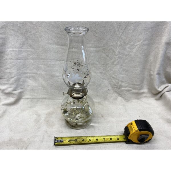 Angel and Stars Clear Glass oil lamp