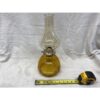 Antique Amber Glass Oil Lamp - Image 2