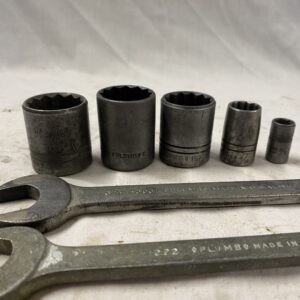 plumb tool lot 5 sockets 2 wrenches