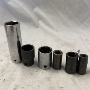 Cornwell socket lot standard and metric 7/8 9/16 1/2, 16mm and 9mm