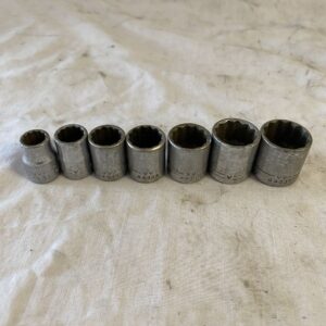Craftsman 7 Socket Lot 3/8 – 3/4 ; Drive 12 Point