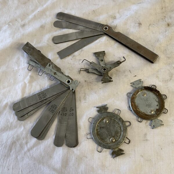 5 x wire spark plug gap tool and feeler gauges