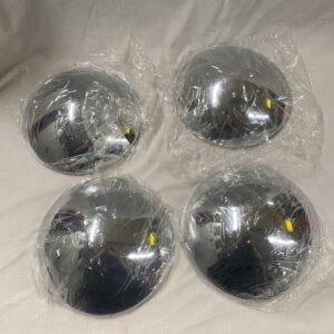 LEE ACCESSORIES: CUSTOM CHROME BABY MOON HUBCAPS SNAP-ON FIT #645 4PCS. NOS