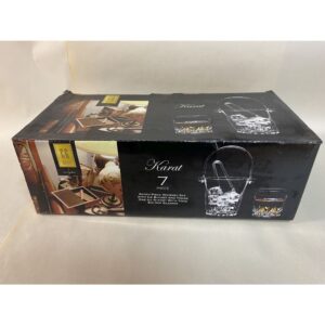 CG Society Karat Whiskey Set, 6 Dof Glasses, Ice Bucket