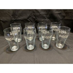 8 Large Denney’s Coca Cola glasses Coke Lot B