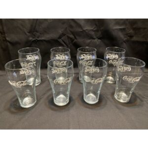 8 Large Denney’s Coca Cola glasses Coke Lot B