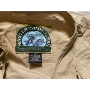 Master Sportsman Brown XL Pockets Vest Fishing/Hunting/Traveling Pocket Back