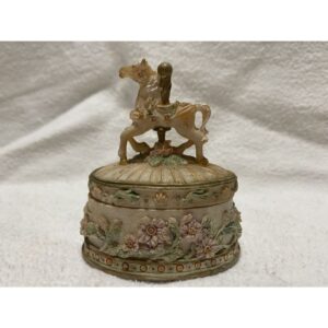 Mini Carousel Horse Jewelry Trinket Box
