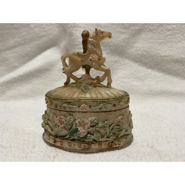Mini Carousel Horse Jewelry Trinket Box - Image 2