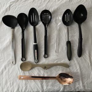 9 x serving / cooking spoon / ladle lot