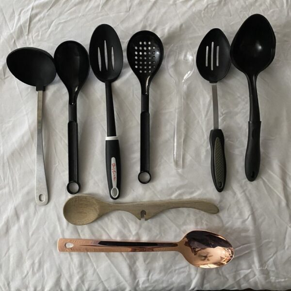 9 x serving / cooking spoon / ladle lot