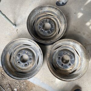 3 classic ford wheels 15in 5 x 5.5 pattern