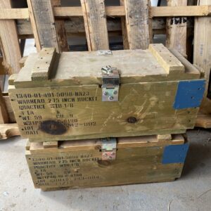 2x small wood ammo crate / storage box