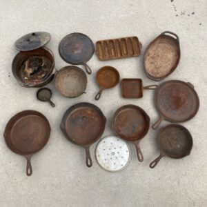 14 x Cast Iron pan pot lid Lot Lodge Griswold
